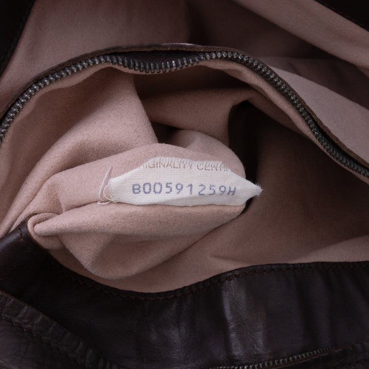 Nappa Intrecciato Flap Crossbody Black - Gaby Paris