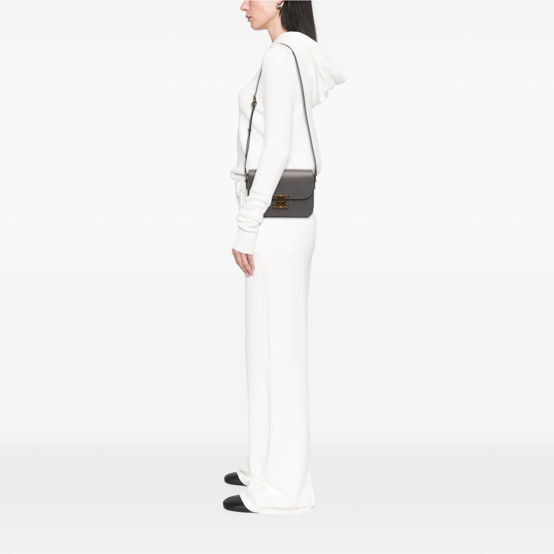 Celine Classique brillant Cuir de veau Triomphe Sac porté croisé