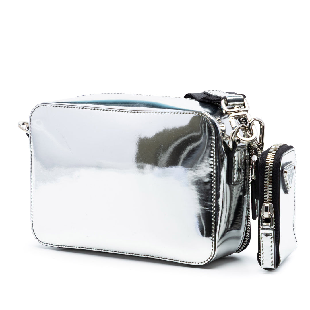 Prada Small Spazzolato Brique Sac porté croisé