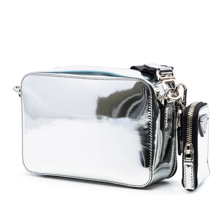Prada Small Spazzolato Brique Sac porté croisé