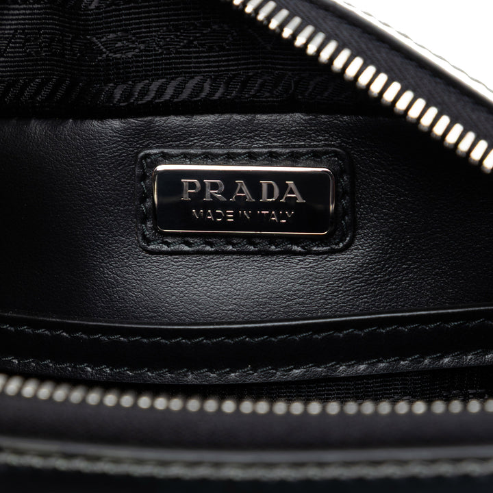 Prada Small Spazzolato Brique Sac porté croisé