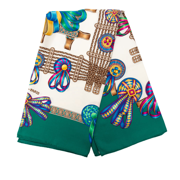Hermès Les Rubans du Cheval Soie Foulard 90