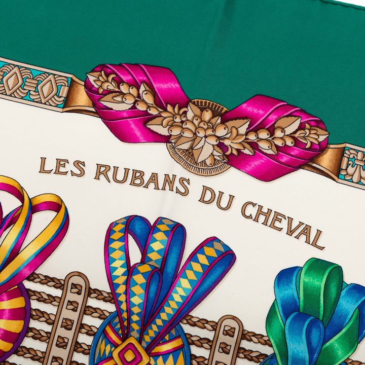 Hermès Les Rubans du Cheval Soie Foulard 90