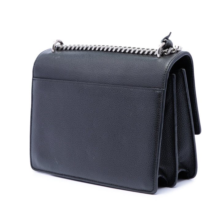 Saint Laurent Medium Cuir de veau grainé Monogram Sunset Sac porté croisé