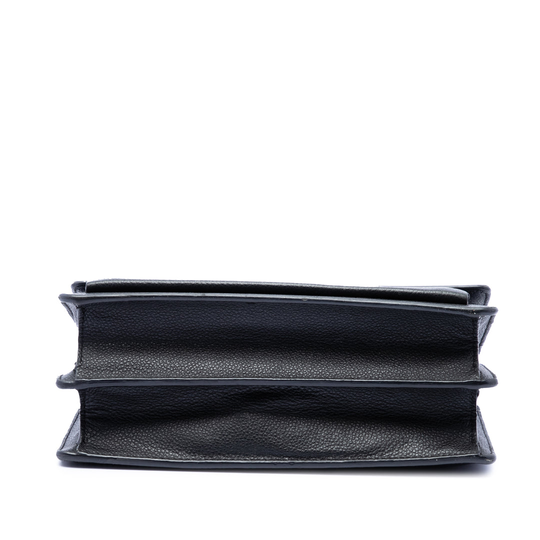 Saint Laurent Medium Cuir de veau grainé Monogram Sunset Sac porté croisé