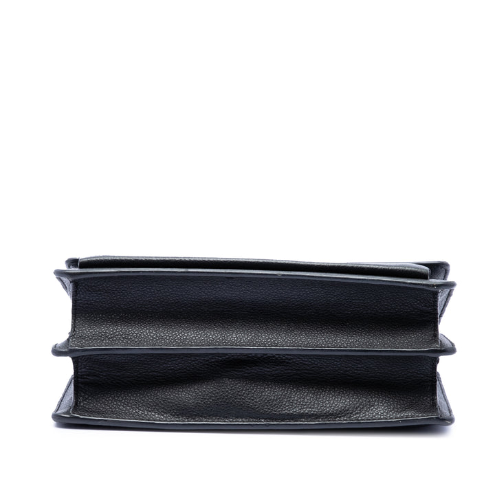 Saint Laurent Medium Cuir de veau grainé Monogram Sunset Sac porté croisé