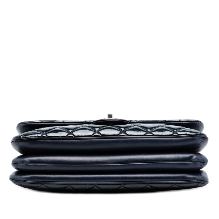 Chanel Jumbo Matelassé Cuir verni 3 Compartment à rabat