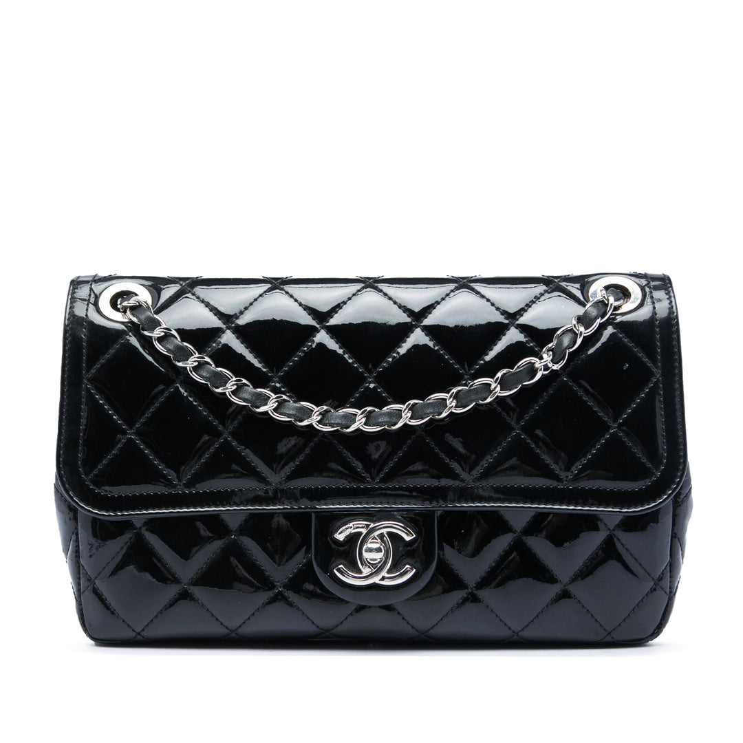 Chanel Medium Cuir verni Coco Shine à rabat
