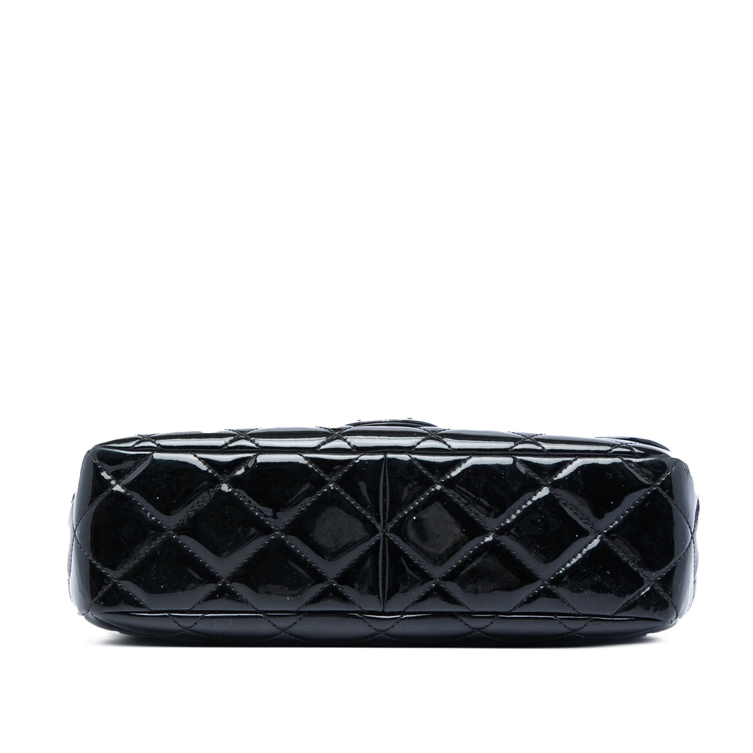 Chanel Medium Cuir verni Coco Shine à rabat