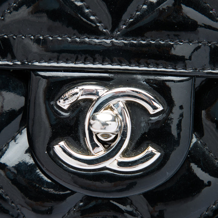 Chanel Medium Cuir verni Coco Shine à rabat