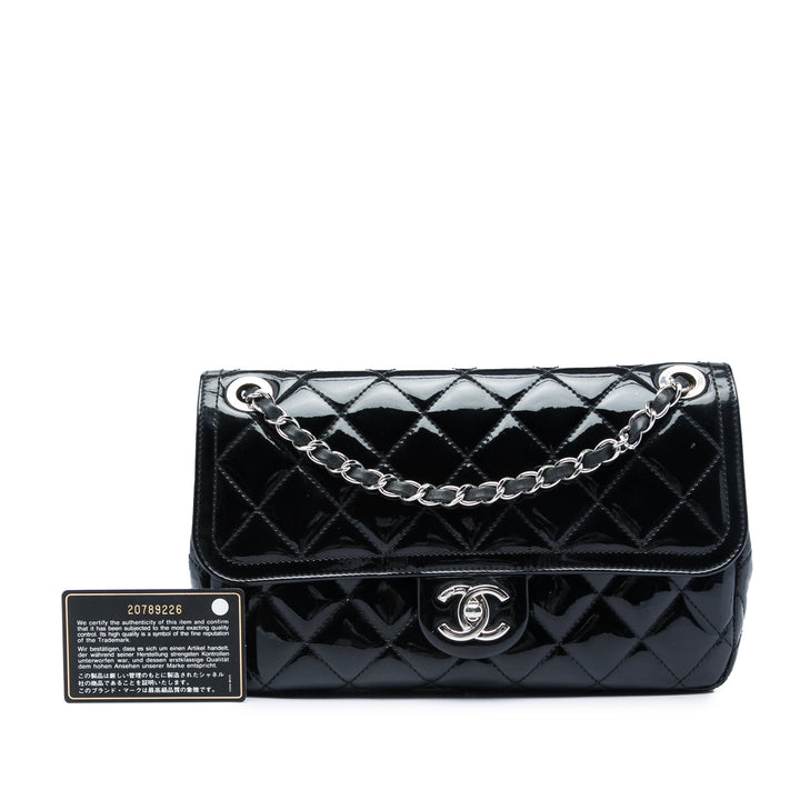 Chanel Medium Cuir verni Coco Shine à rabat