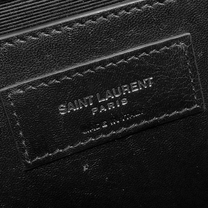 Saint Laurent Small Croc embossé Cuir Monogram Kate Pompon Sac porté croisé