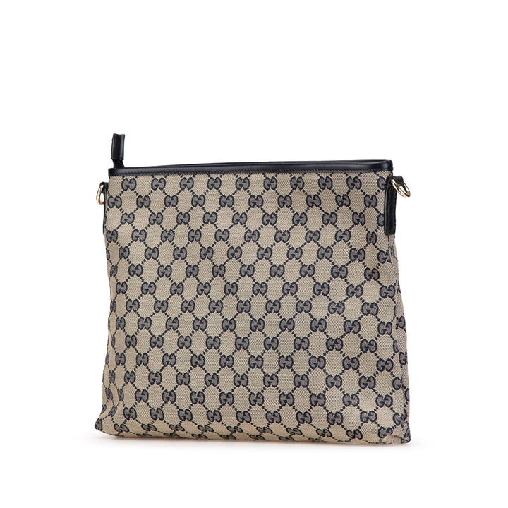 GG Canvas Web Crossbody Gray - Gaby Paris