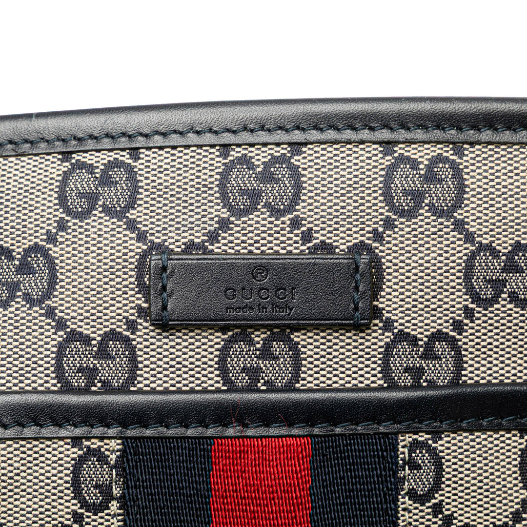 GG Canvas Web Crossbody Gray - Gaby Paris