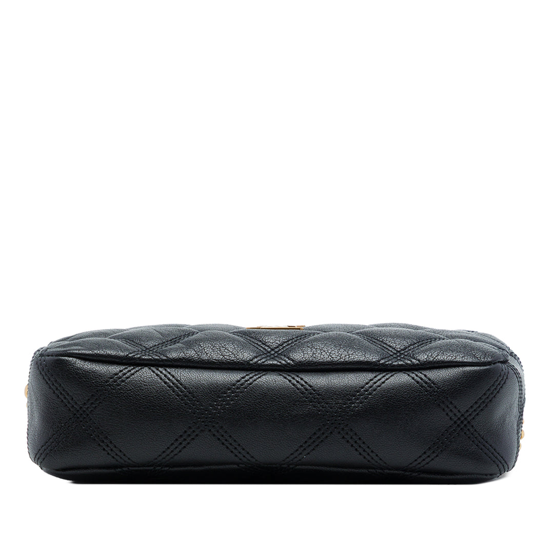 Saint Laurent Mini Matelassé Cuir d'agneau Becky Double Zip Sac porté croisé