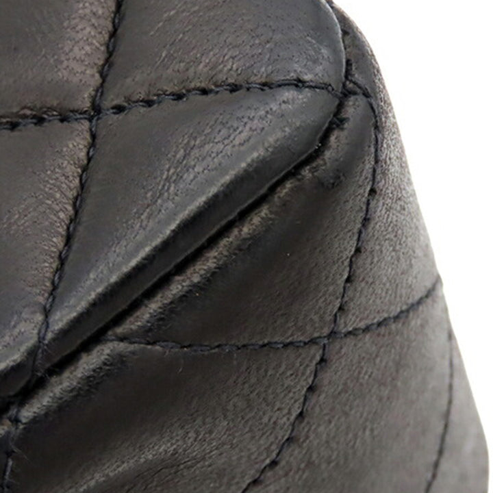 Classic Double rabat Petit Cuir d'agneau Noir