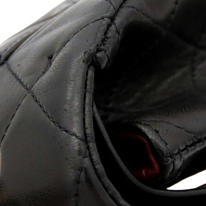 Classic Double rabat Petit Cuir d'agneau Noir