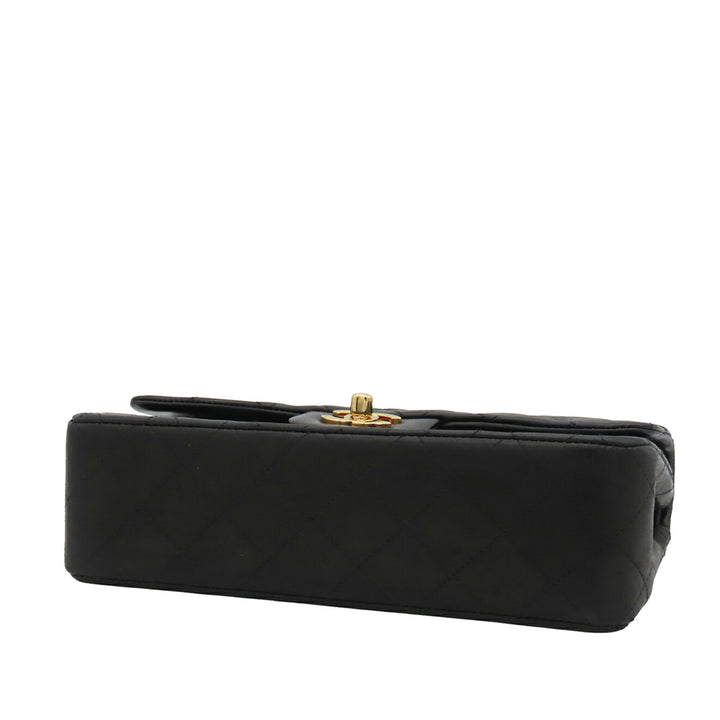 Classic Double rabat Petit Cuir d'agneau Noir