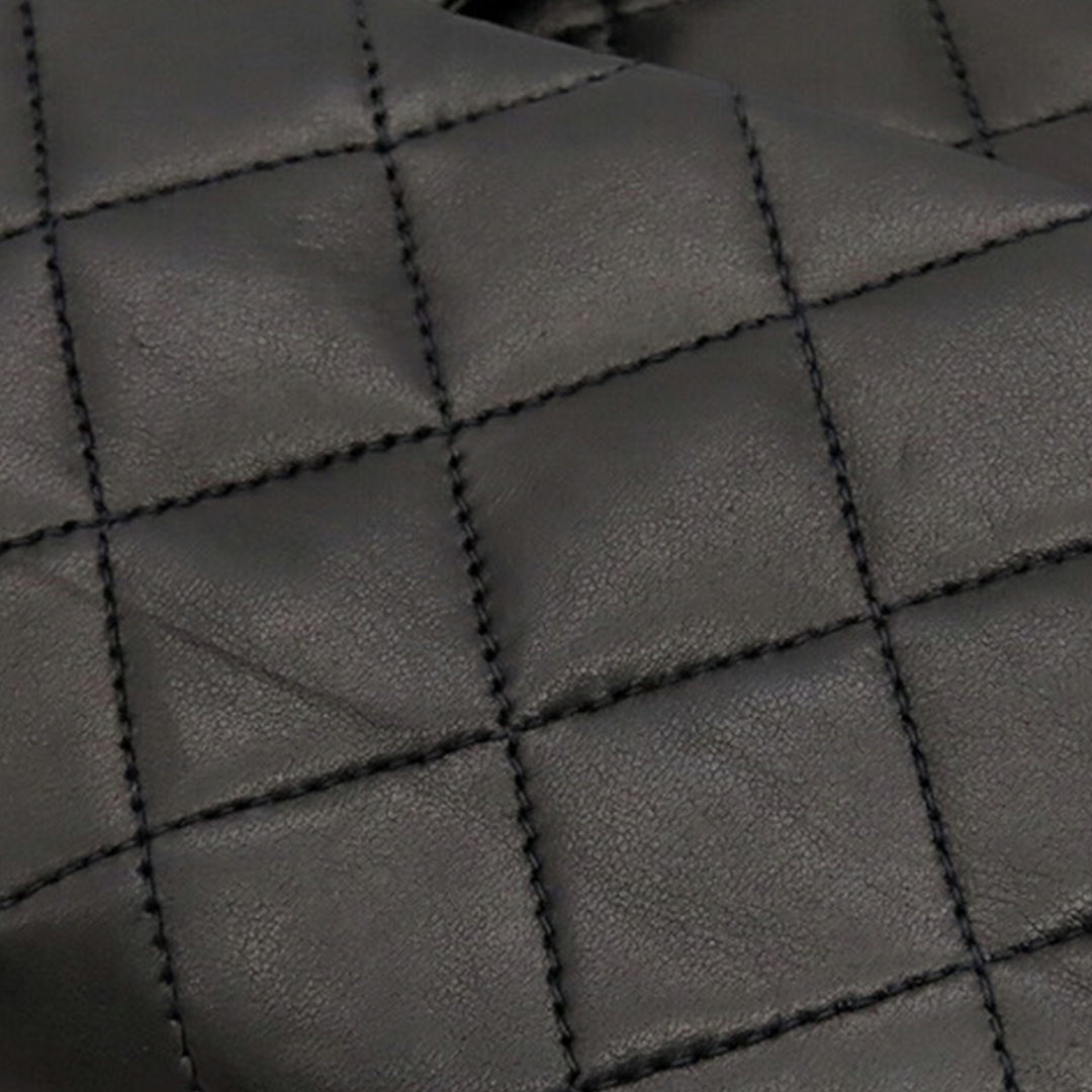 Classic Double rabat Petit Cuir d'agneau Noir