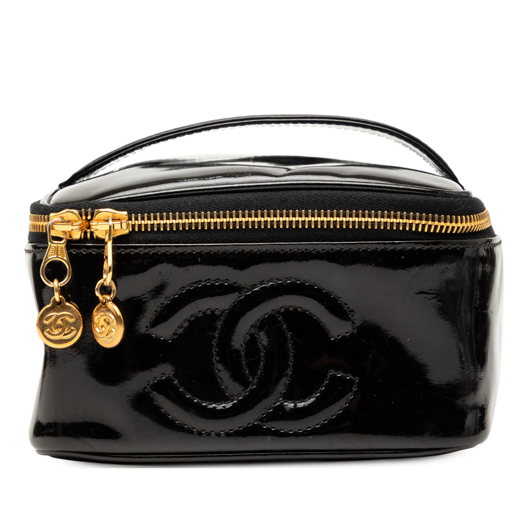 Chanel CC Cuir verni Vanity