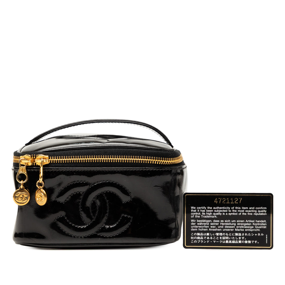 Chanel CC Cuir verni Vanity