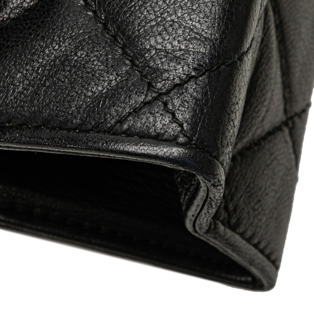 Quilted Lambskin Tassel Flap Black - Gaby Paris