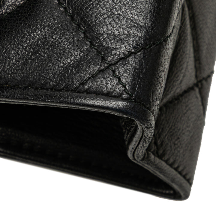 Quilted Lambskin Tassel Flap Black - Gaby Paris