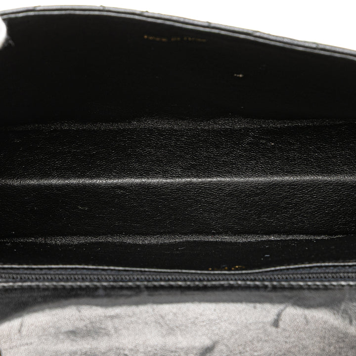 Quilted Lambskin Tassel Flap Black - Gaby Paris