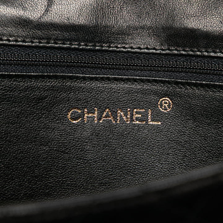 Quilted Lambskin Tassel Flap Black - Gaby Paris