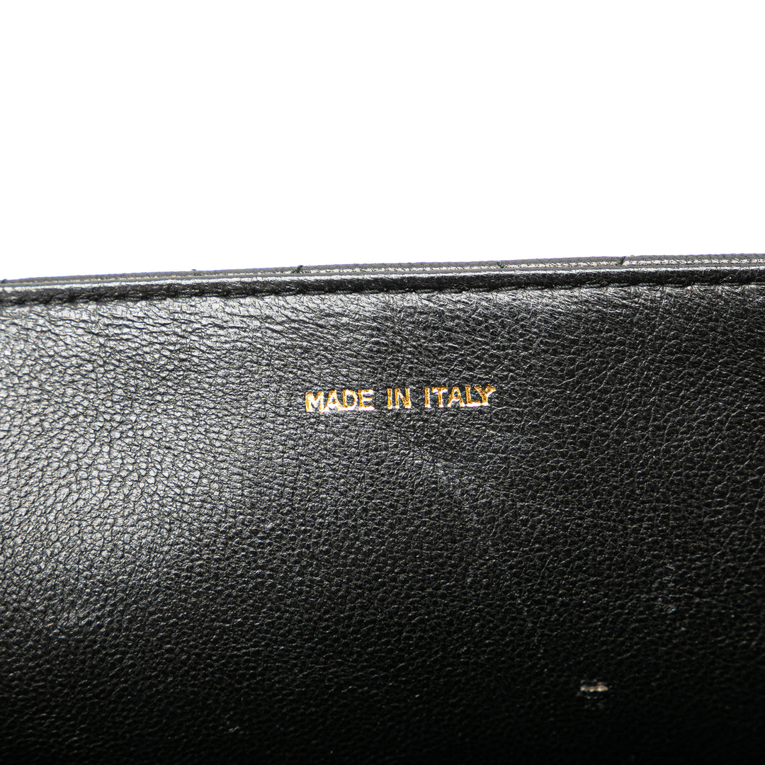 Quilted Lambskin Tassel Flap Black - Gaby Paris