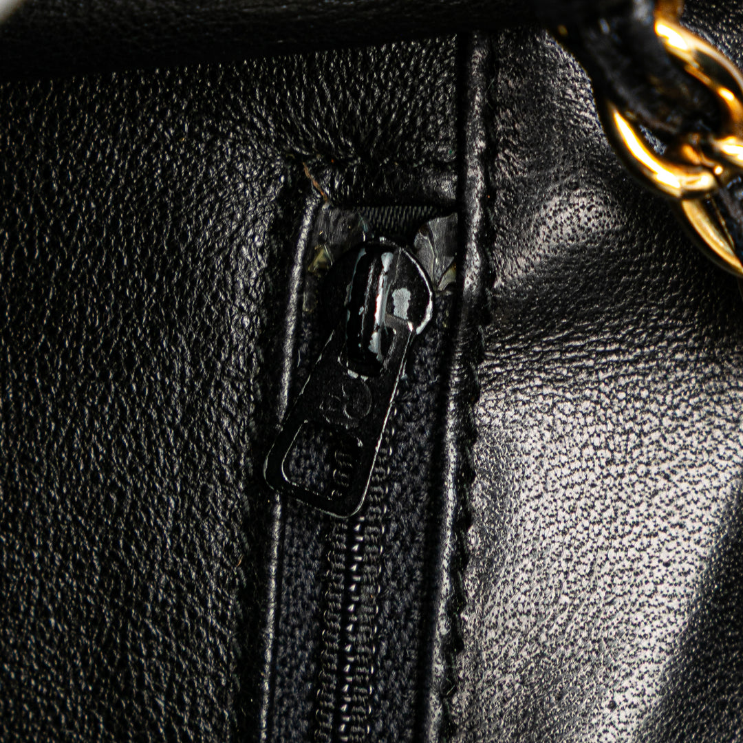 Quilted Lambskin Tassel Flap Black - Gaby Paris
