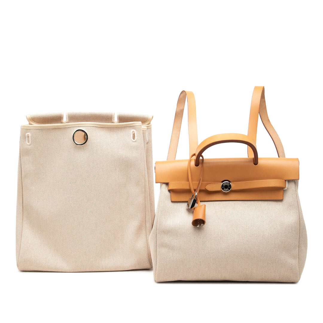 Hermès Sac à dos Herbag PM Beige – vue 7 – GABY PARIS