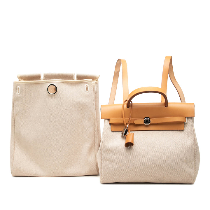 Hermès Sac à dos Herbag PM Beige – vue 7 – GABY PARIS