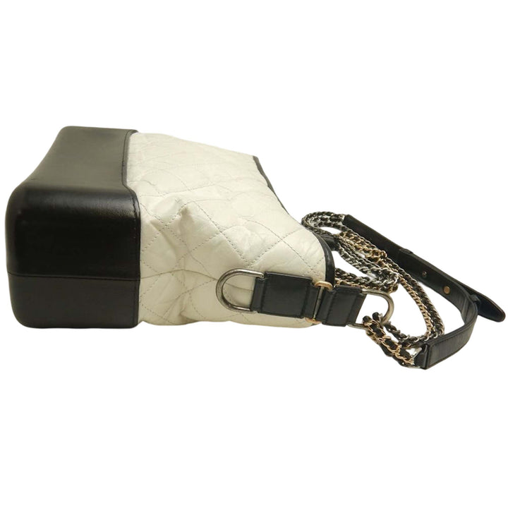 Chanel Medium Bicolor Matelassé vieilli Cuir de veau Gabrielle Hobo