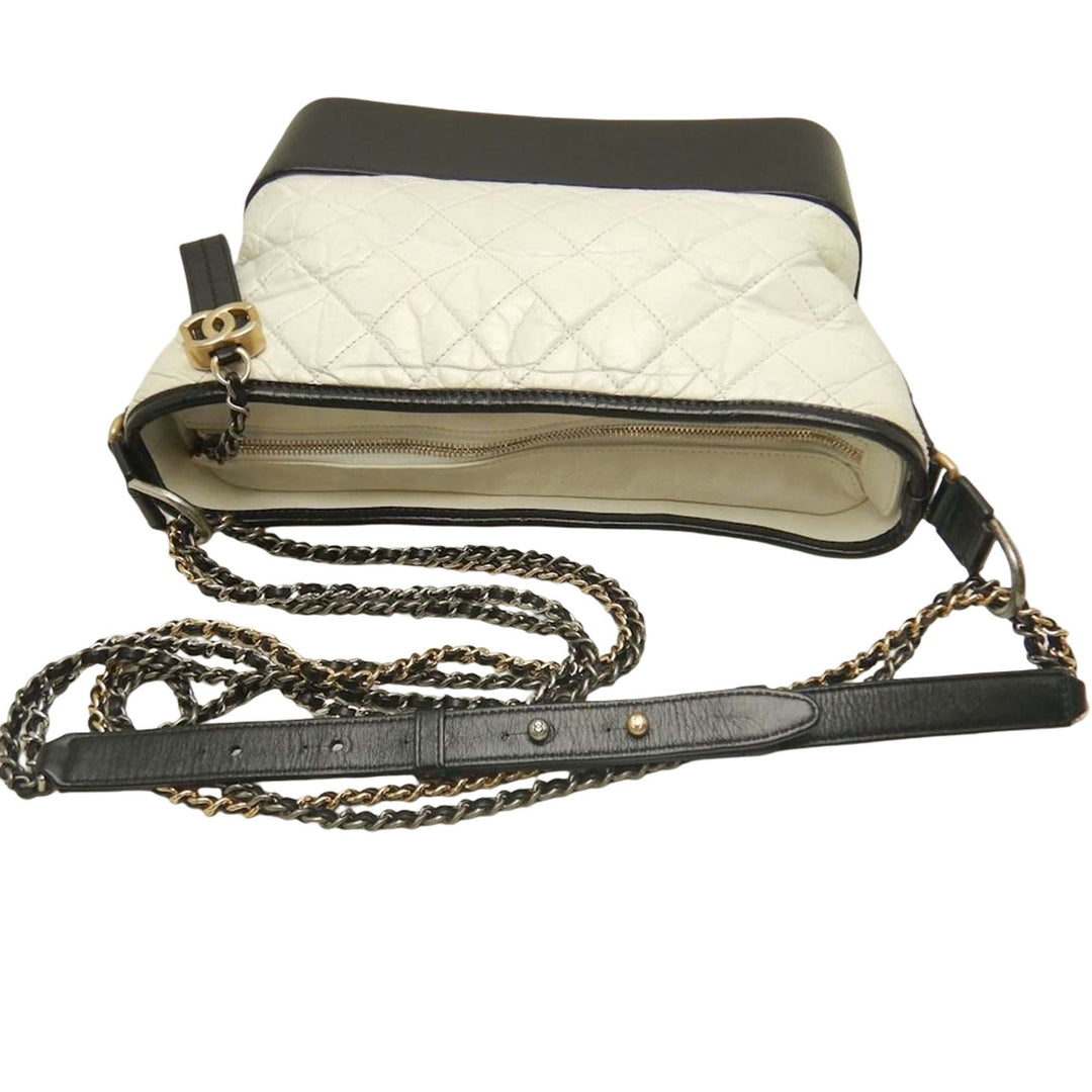 Chanel Medium Bicolor Matelassé vieilli Cuir de veau Gabrielle Hobo