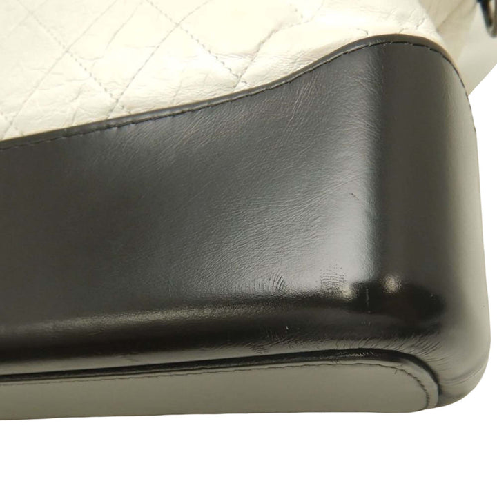 Chanel Medium Bicolor Matelassé vieilli Cuir de veau Gabrielle Hobo