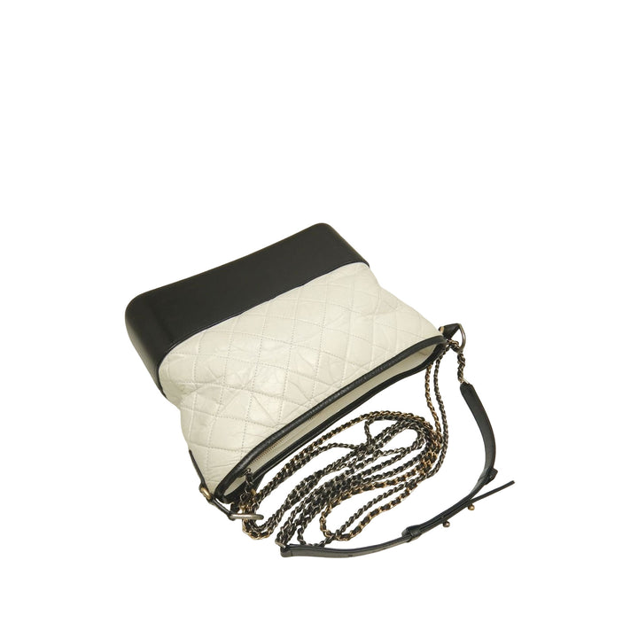Chanel Medium Bicolor Matelassé vieilli Cuir de veau Gabrielle Hobo