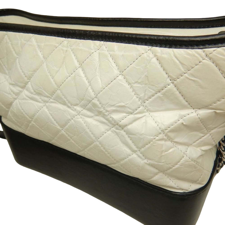 Chanel Medium Bicolor Matelassé vieilli Cuir de veau Gabrielle Hobo