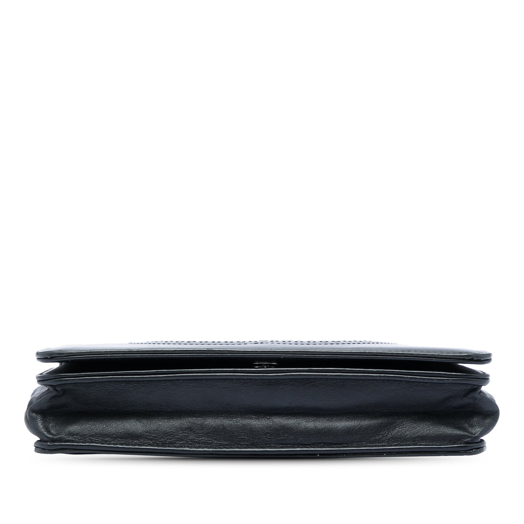 Chanel CC Cuir verni Strass Embellished Wallet on Chain
