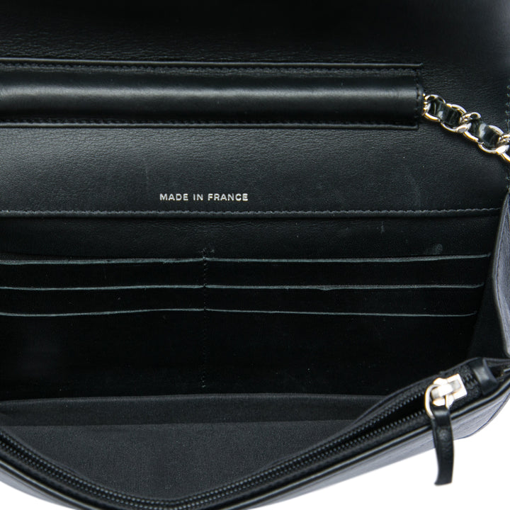 Chanel CC Cuir verni Strass Embellished Wallet on Chain