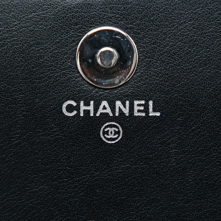 Chanel CC Cuir verni Strass Embellished Wallet on Chain