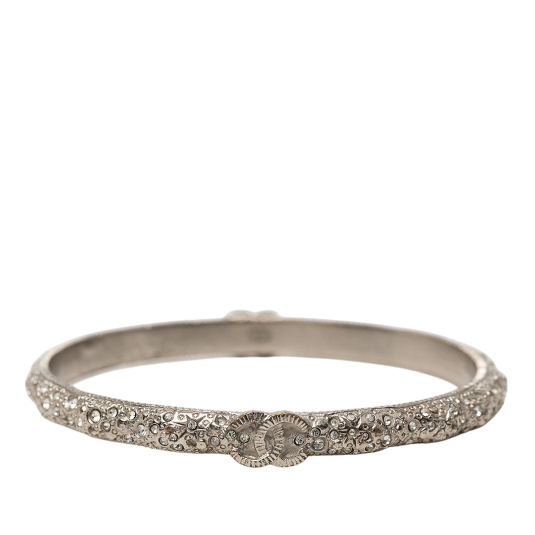 Chanel plaqué CC Cristal Bangle Bracelet