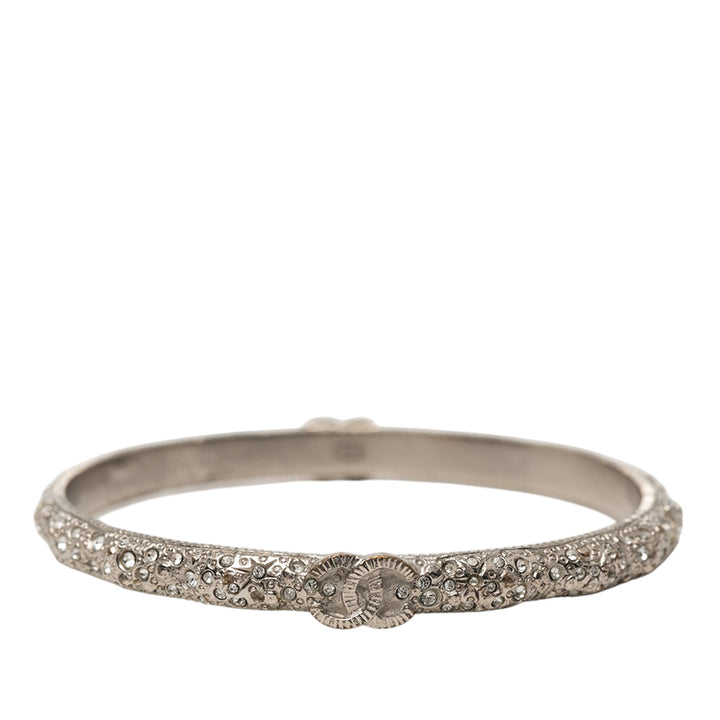 Chanel plaqué CC Cristal Bangle Bracelet