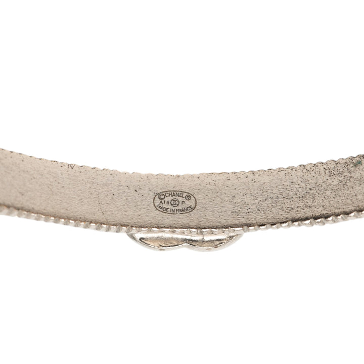 Chanel plaqué CC Cristal Bangle Bracelet