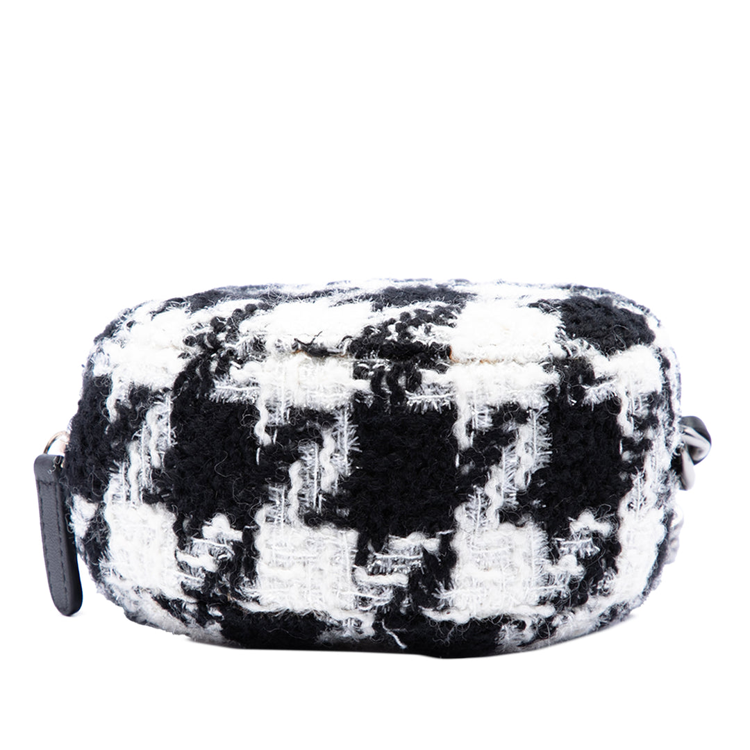 Chanel 19 Rond Pochette avec chaîne et Porte-monnaie Tweed Blanc – vue 3 – GABY PARIS
