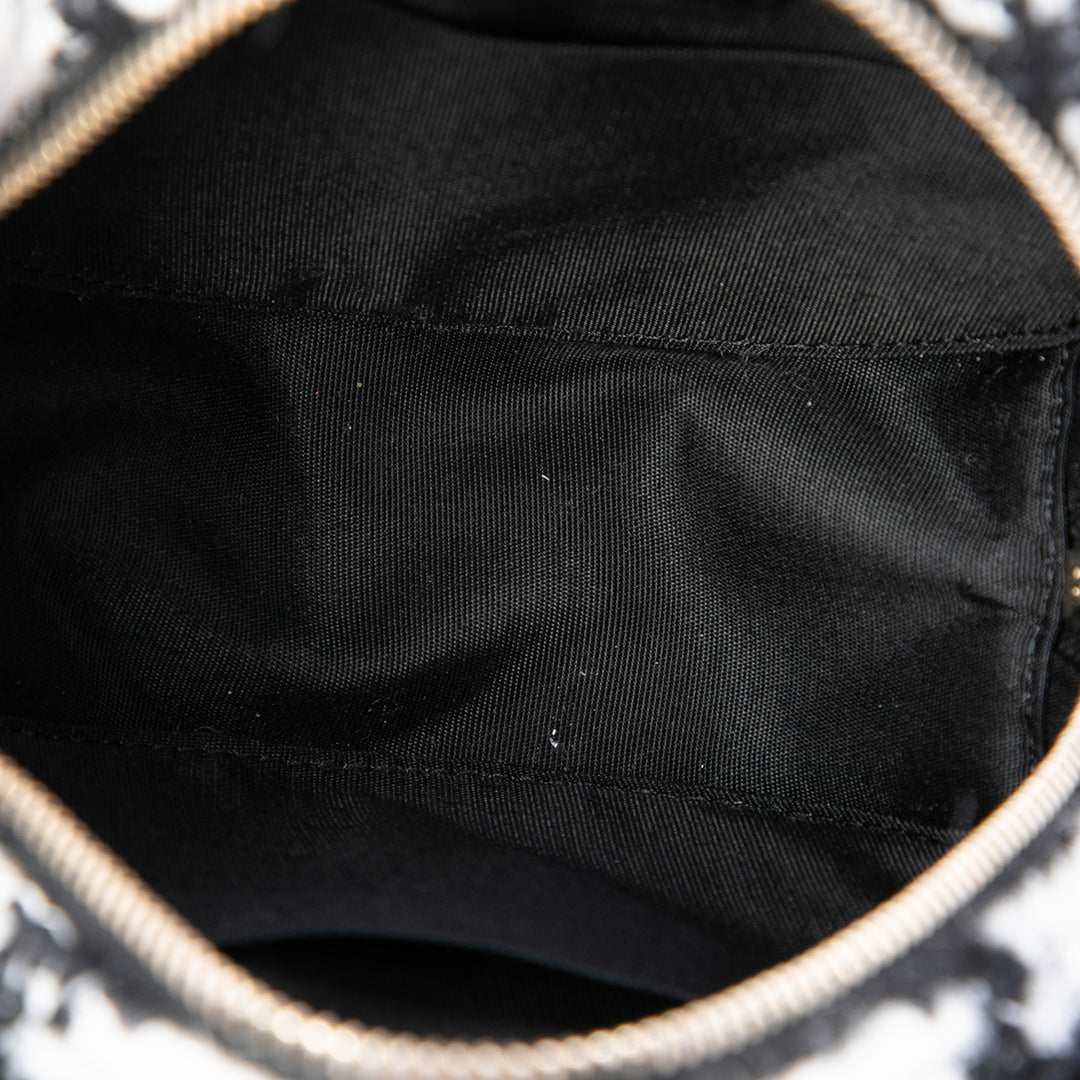 Chanel 19 Rond Pochette avec chaîne et Porte-monnaie Tweed Blanc – vue 4 – GABY PARIS