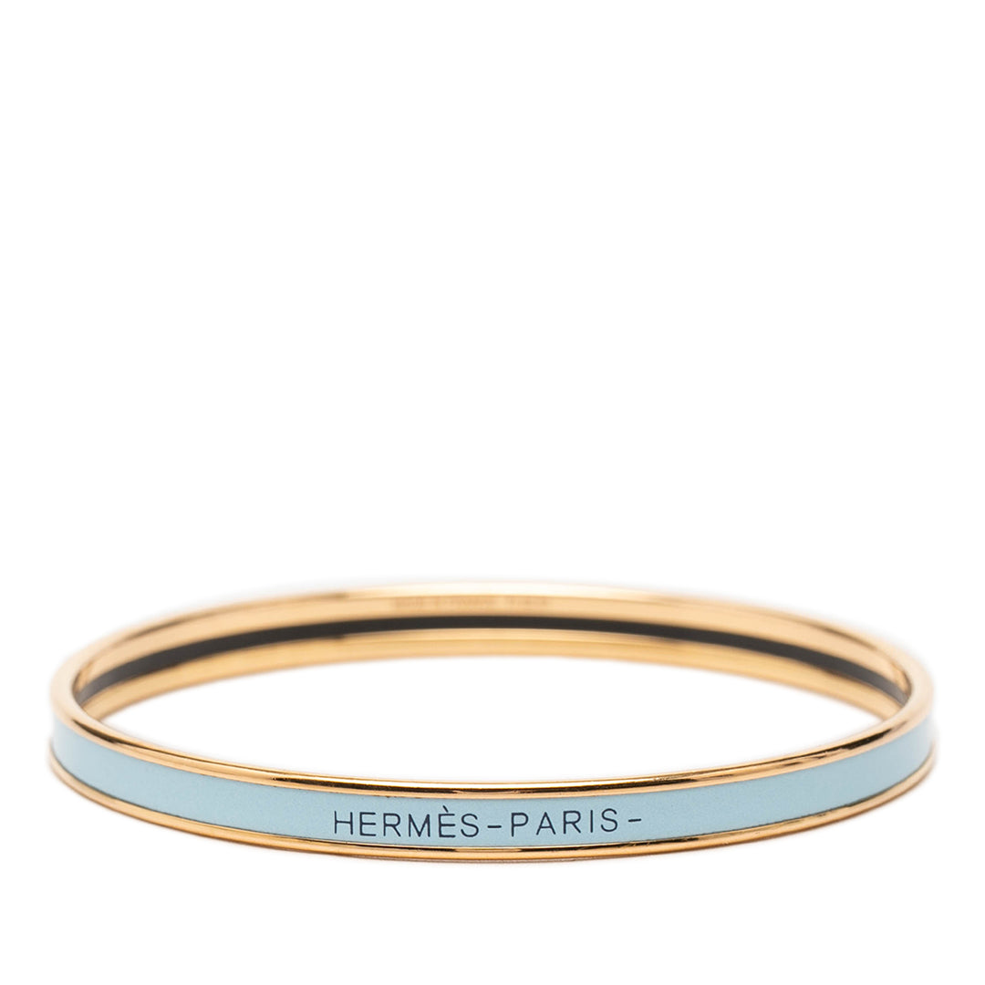 Hermès Extra Narrow Émail Uni Bangle 62
