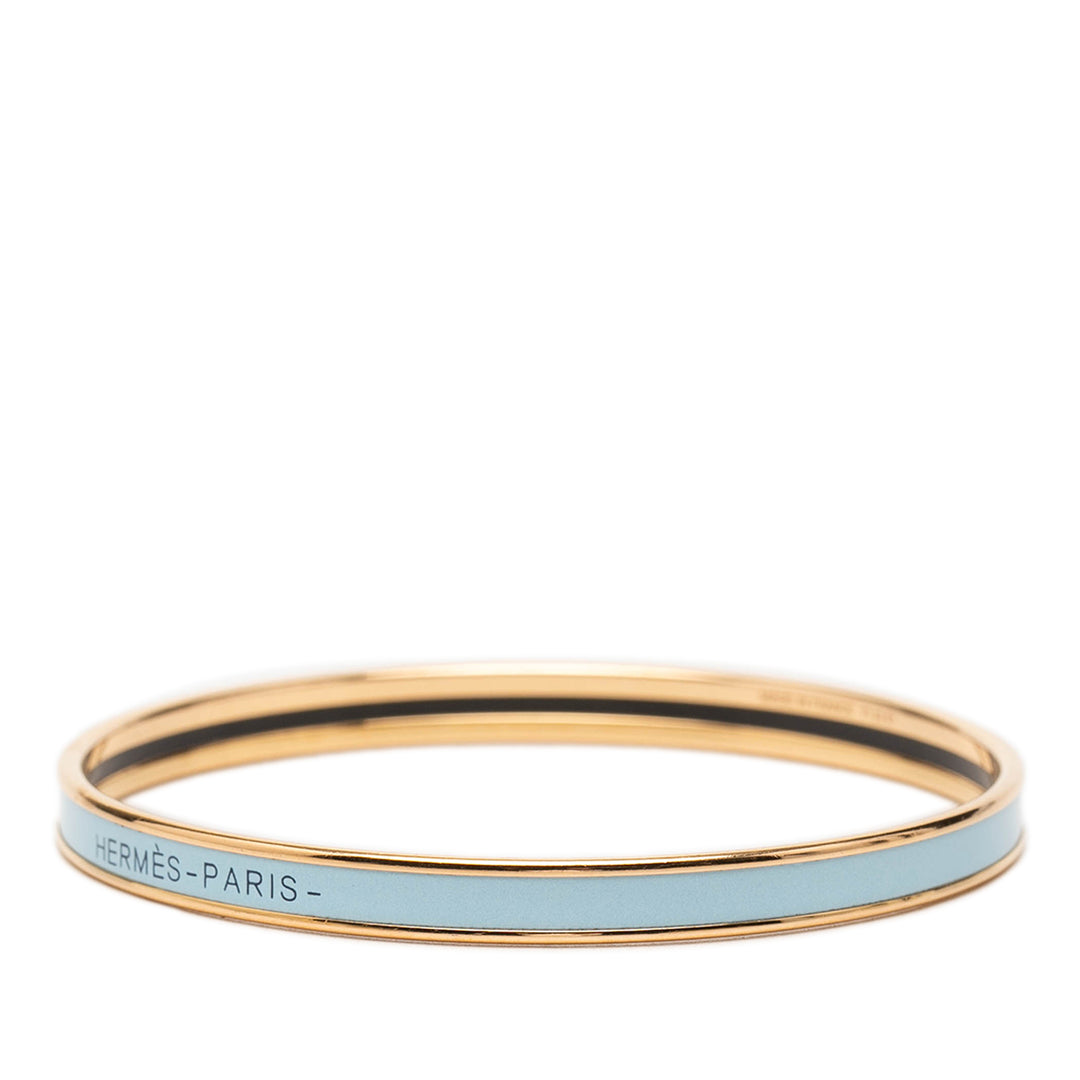 Hermès Extra Narrow Émail Uni Bangle 62
