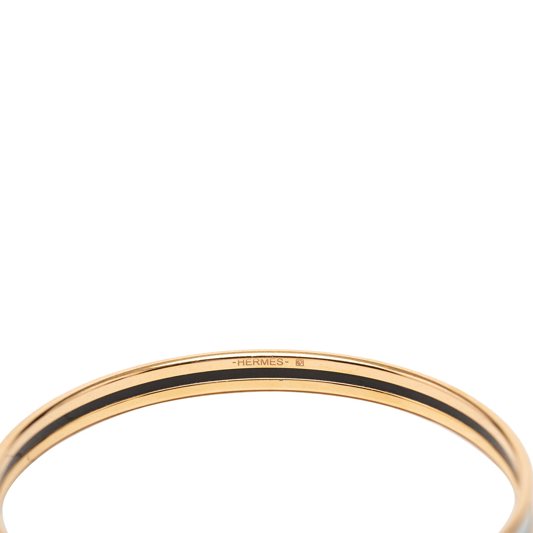 Hermès Extra Narrow Émail Uni Bangle 62