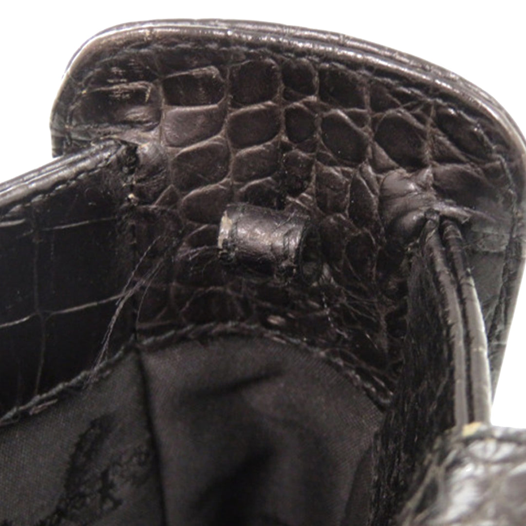 Ferragamo Croc embossé Vara Sac Noir – vue 10 – GABY PARIS
